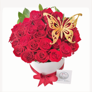 Box de 30 rosas y decorativo