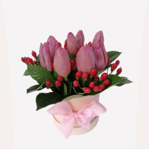 Box de 10 tulipanes e hipérico