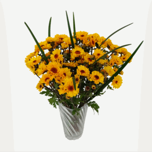 Florero con minigirasoles