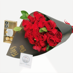 Ramo de 24 rosas y Ferrero Rocher