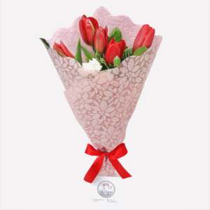 Ramo de 5 tulipanes y un clavel