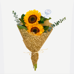 Ramo de 2 girasoles y silver dollar