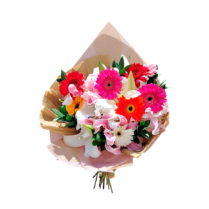 Ramo de 8 gerberas y liliums