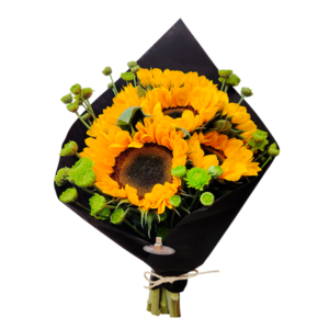 Ramo de 6 girasoles y crisantemos